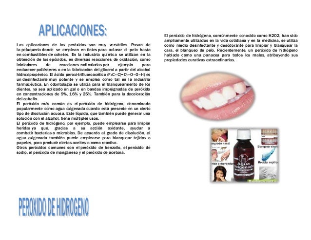 Peroxidos en la vida cotidiana