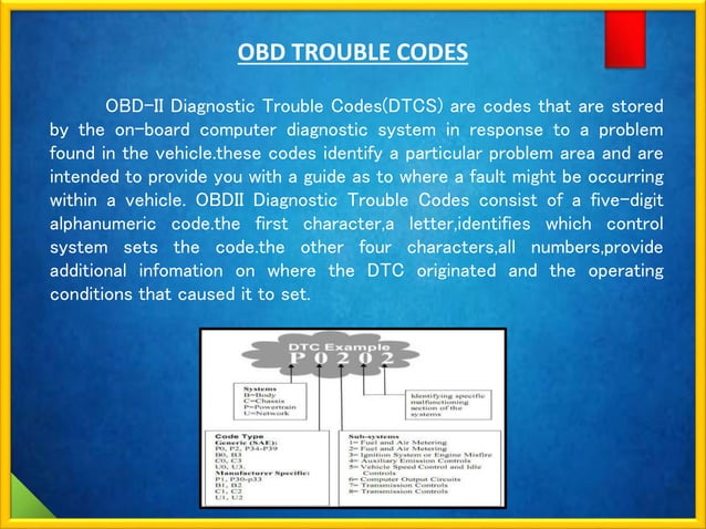 OBD (On Board Diagnostics) | PPT | Operating Systems | Computer ...