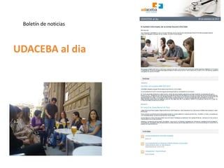 Boletín de noticias



UDACEBA al dia
 