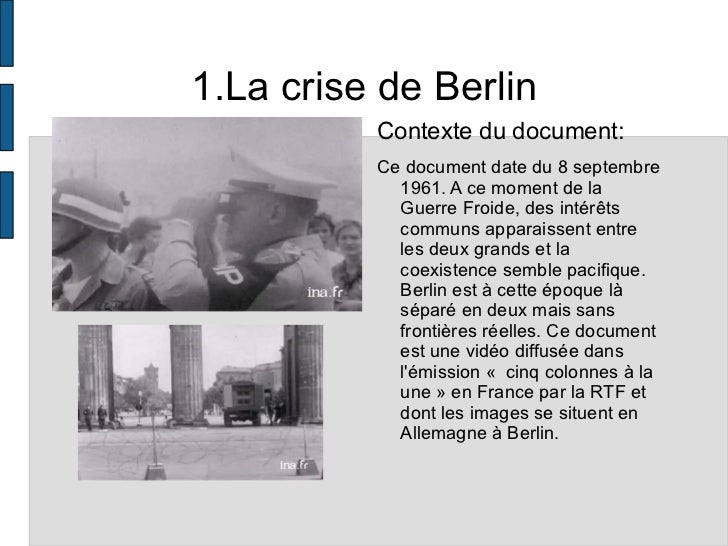 dissertation sur la 1ere crise de berlin