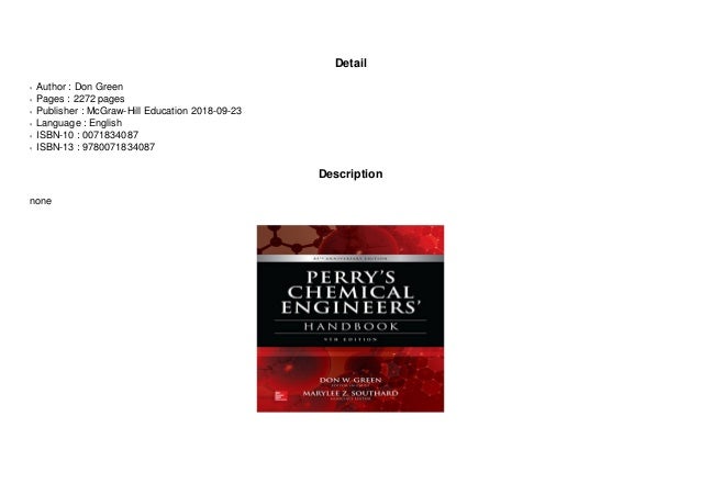 perrys chemical engineers handbook 9th edition pdf download perrys chemical engineers handbook 9th edition pdf download