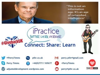 Thank you – would love to talk some
more.
Connect: Share: Learn