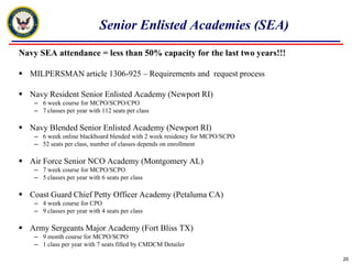Special Assistants Branch (PERS-4015)Humanitarian ReassignmentsEarly Returns from OverseasEnlisted PCS BudgetOperational Unsuitability DeterminationIncentive Pays (AIP/SDIP)Enlisted PCS EntitlementsEnlisted AvailabilitiesCommand Master Chief / Command Senior Chief DetailingTwilight tours17