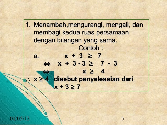 Persamaan dan-pertidaksamaan-linier-dg-1-variabel