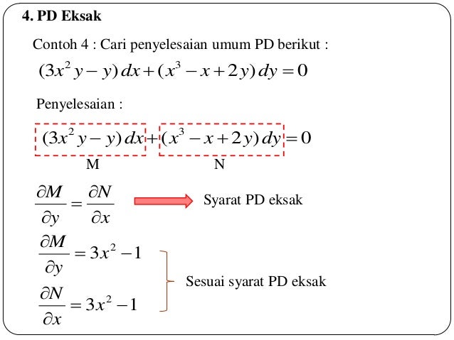 Contoh soal persamaan diferensial biasa