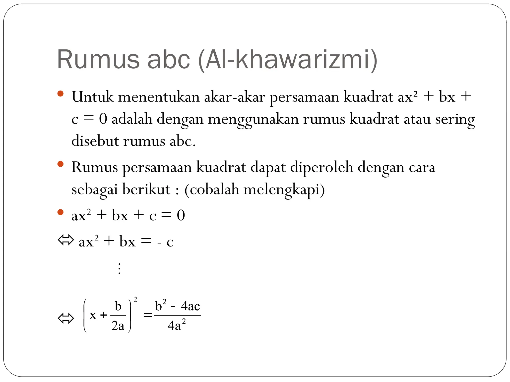 persamaan-kuadrat kelas 8 kurikulum merdeka | PPT
