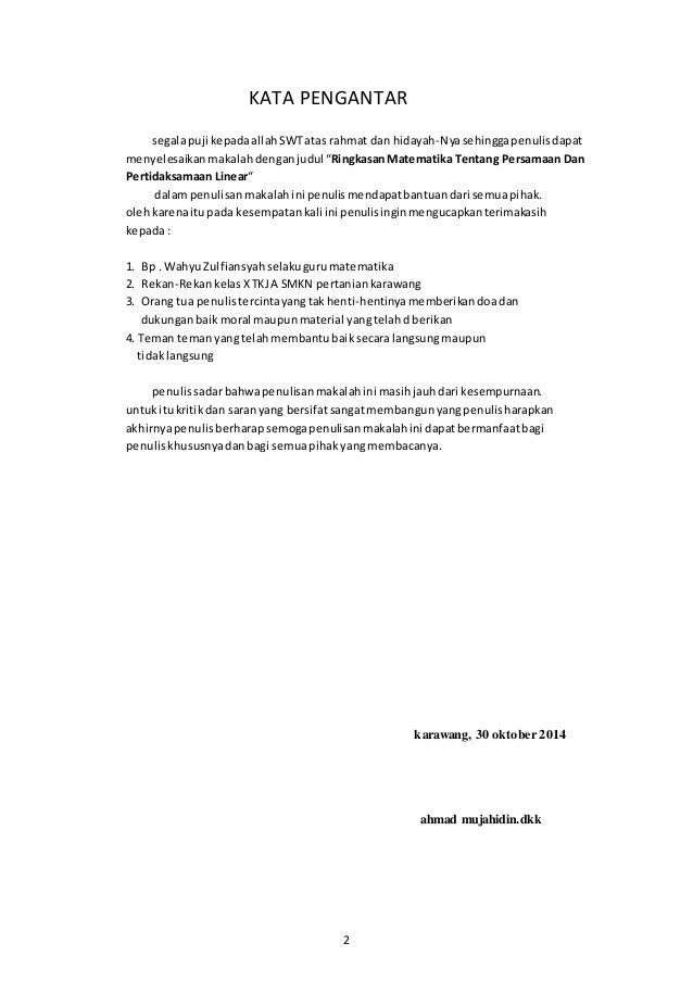 Persamaan Dan Pertidaksamaan Linear