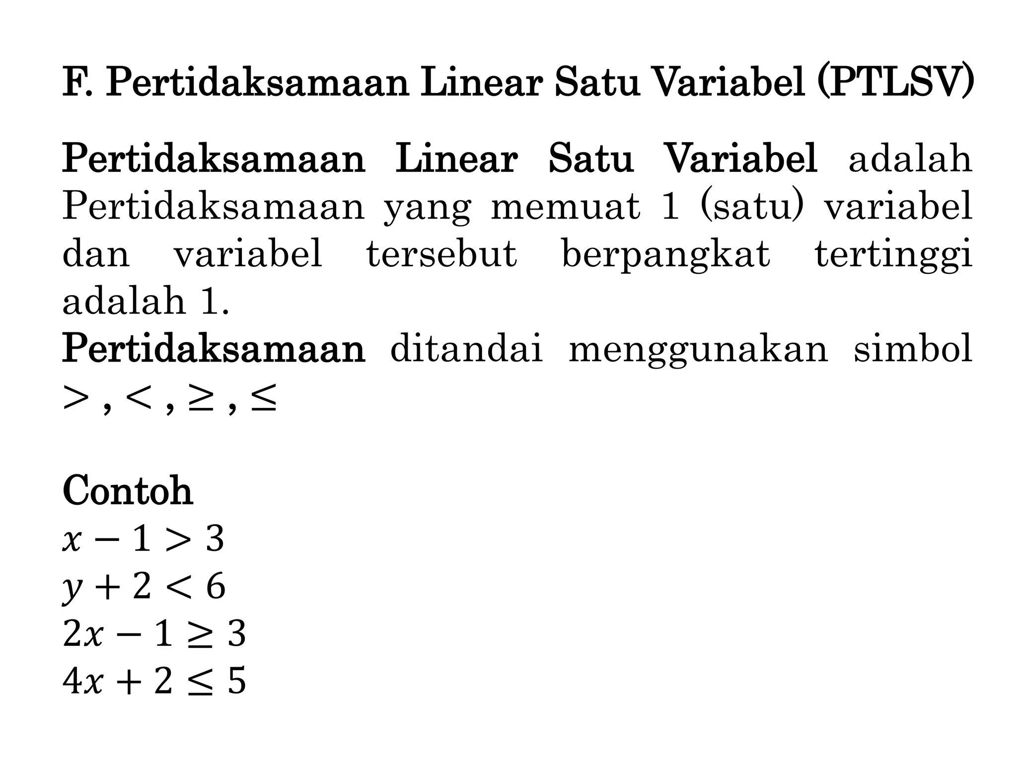 PERSAMAAN DAN PERTIDAKSAMAAN LINEAR SATU VARIABEL.pptx