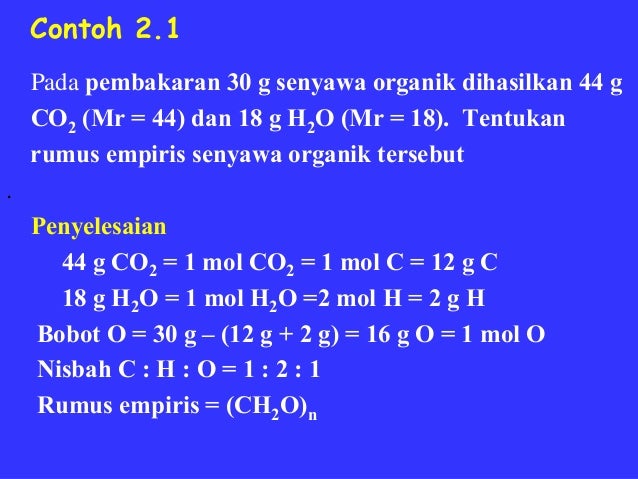 Persamaan dan rumus kimia (ii)