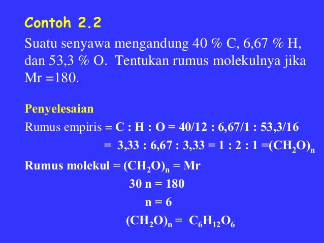 Persamaan dan rumus kimia (ii)