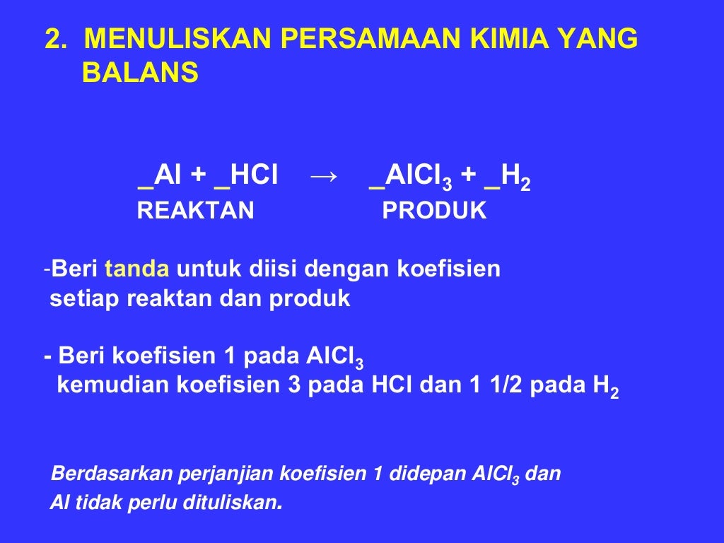Persamaan dan rumus kimia (ii)