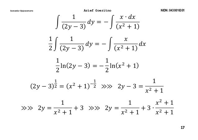 Persamaan diferensial orde 1