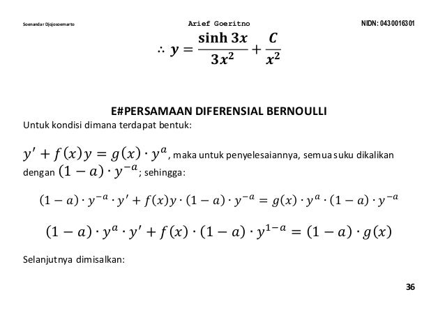 Persamaan diferensial orde 1