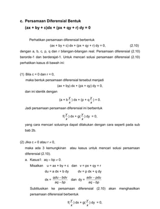 Persamaandifferensial | PDF