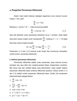 Persamaandifferensial