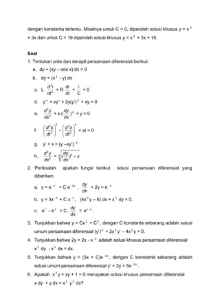 Persamaandifferensial