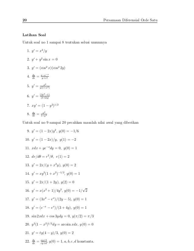 Persamaan Differensial Dr St Budi Waluya