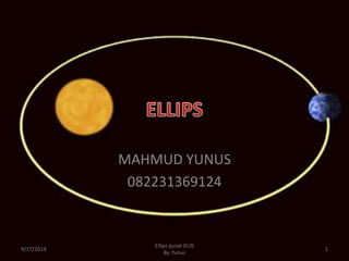 MAHMUD YUNUS 
082231369124 
Ellips pusat (0,0) 
9/17/2014 1 
By. Yunus 
 