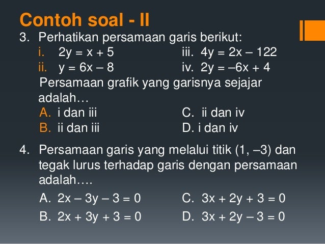 Soal Persamaan Garis Lurus Pdf