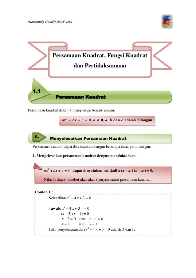 Persamaan kuadrat