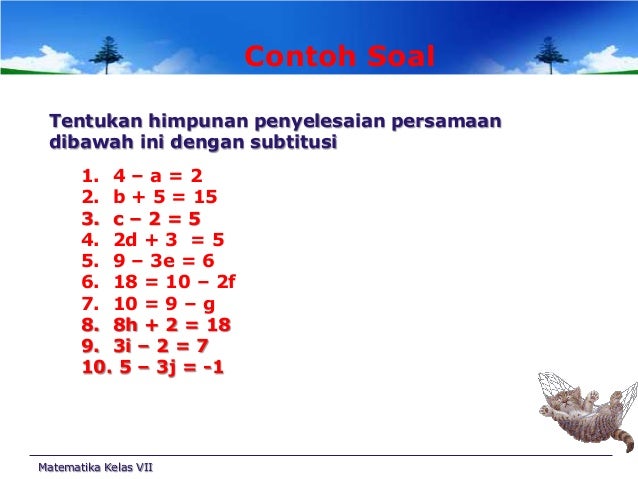 Persamaan linear satu variabel