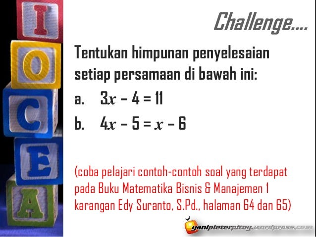 Persamaan Linier: Digital Blackboard