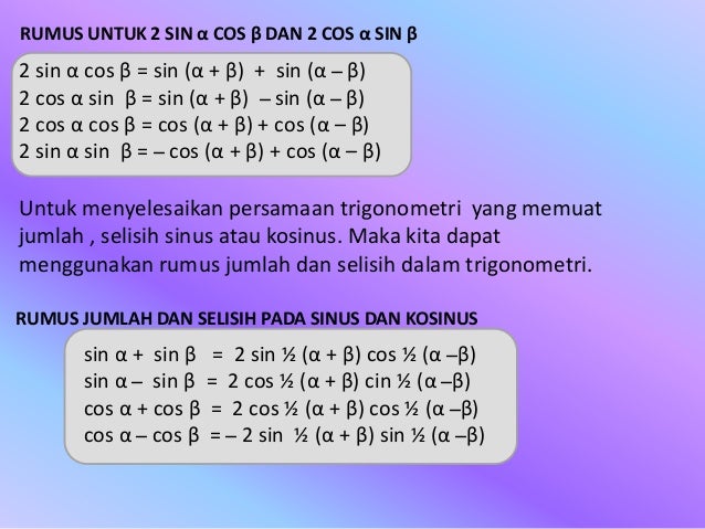 Persamaan Trigonometri