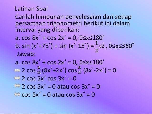 Persamaan Trigonometri