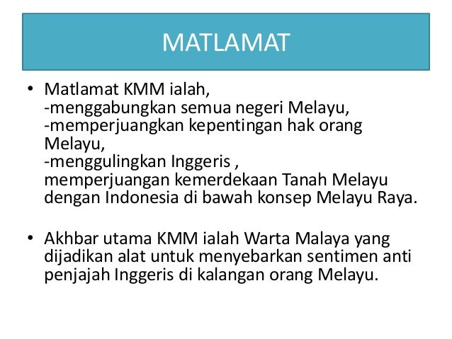 Persatuan Terawal Di Tanah Melayu