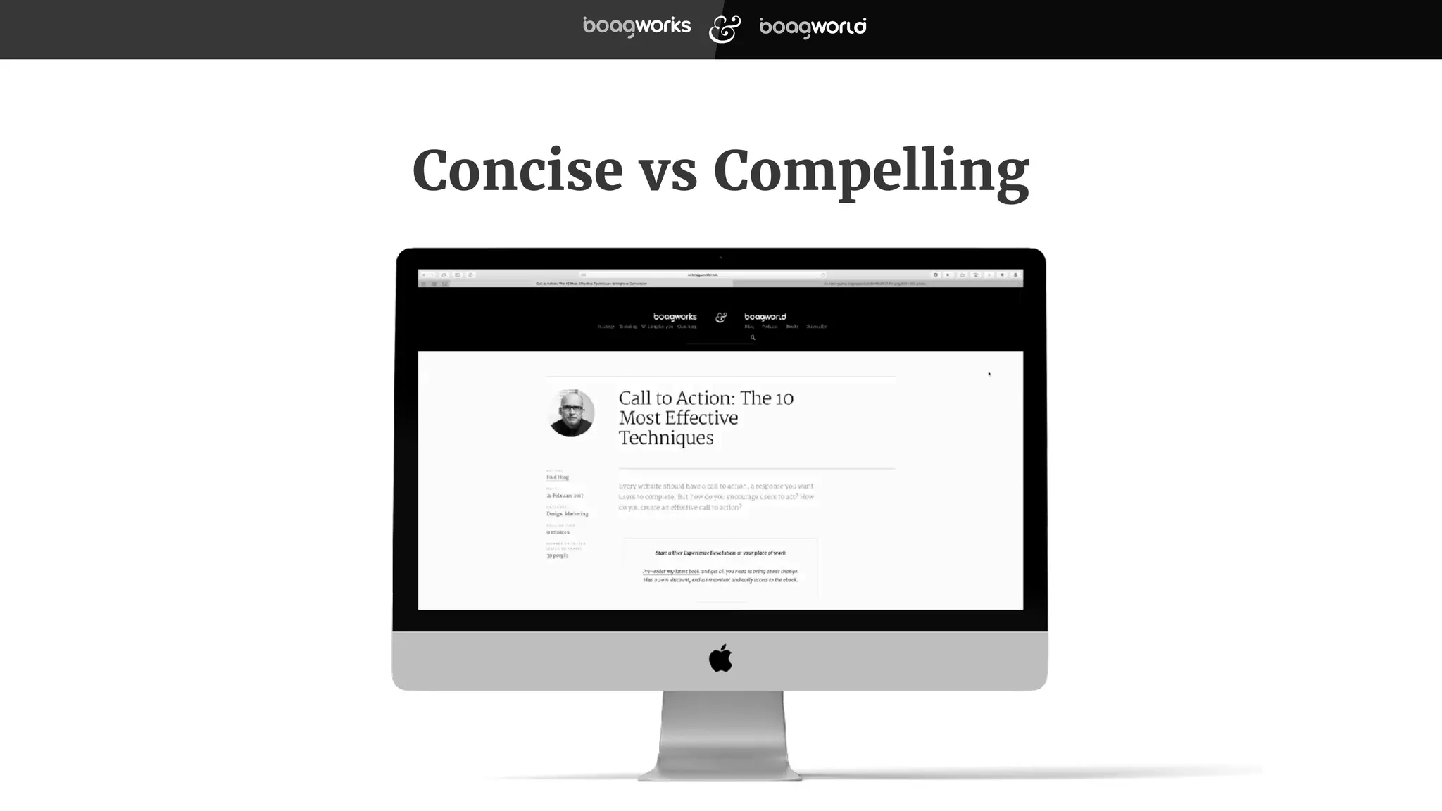 Concise vs Compelling
 