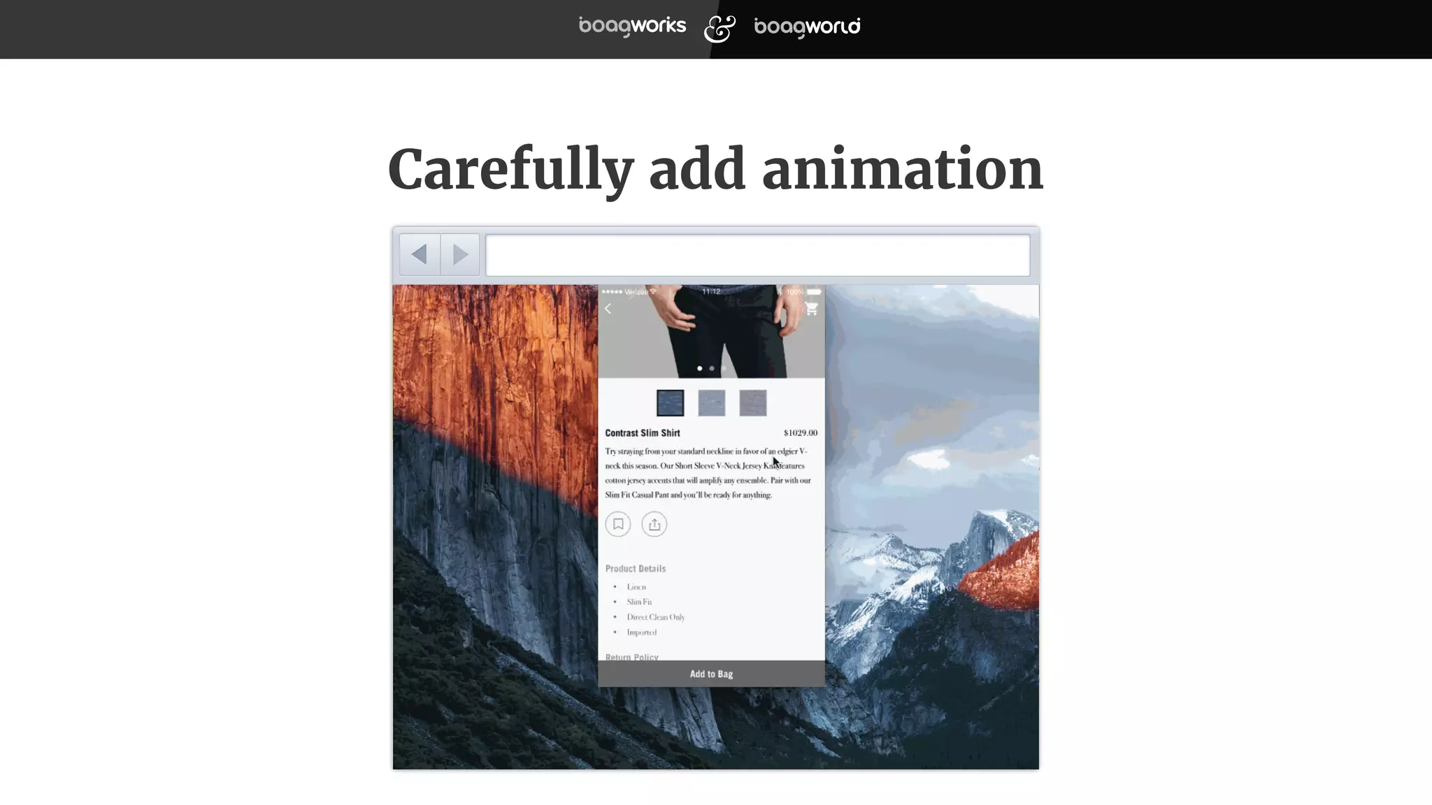 Carefully add animation
 