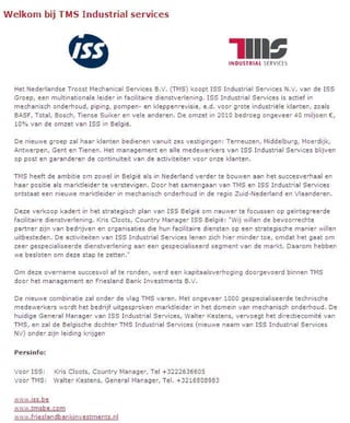 ISS verkoopt haar afdeling Industrial Services