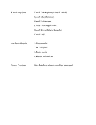 Persediaan Mengajar Tajuk Air