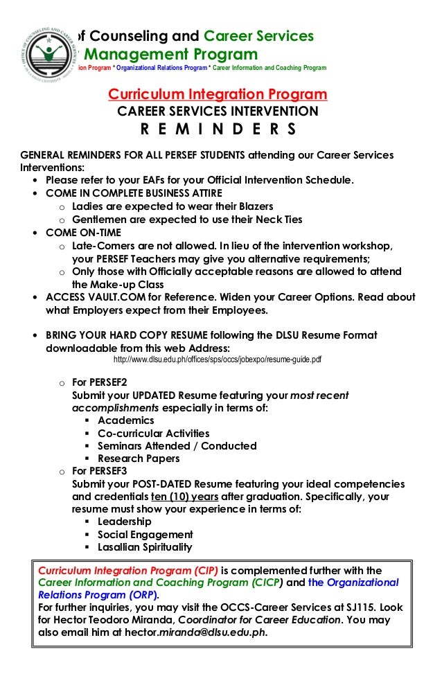 persef reminders