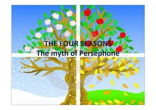 THE FOUR SEASONS
The myth of Persephone
 