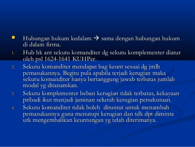 Persekutuan komanditer (cv)