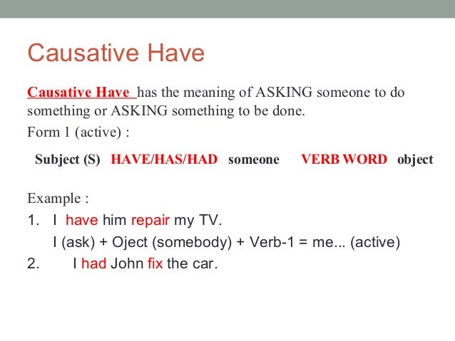 what do causative meaning