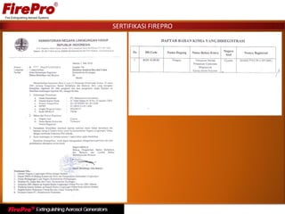 SERTIFIKASI FIREPRO
 