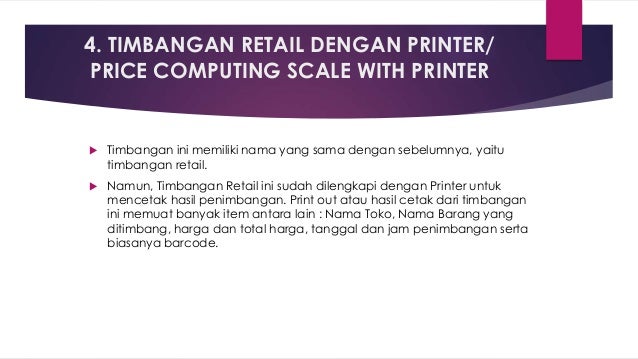 Jenis Timbangan