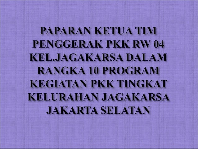 Persentasi paparan rw 04