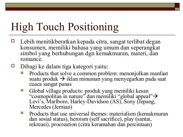 Segmentasi Pasar Positioning Dan Diferensiasi