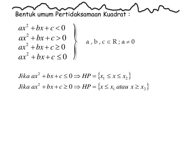 Persamaan Dan Pertidaksamaan Kuadrat Fungsi Kuadrat Dan Diskriminan