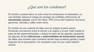 Métodos anticonceptivos de barrera - Preservativo / condón