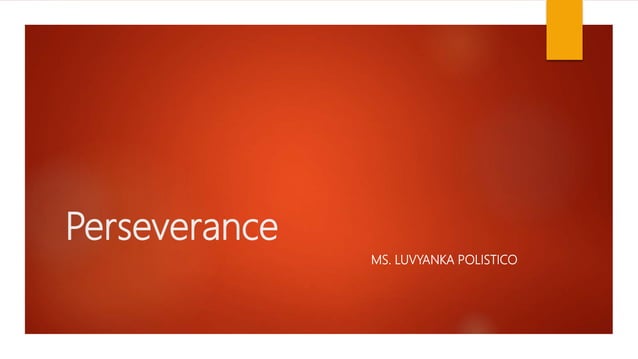 Perseverance | PPT