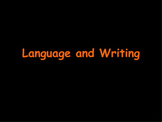 Language and Writing 