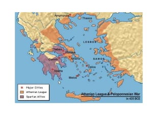 The war fell into three phases. First came ten years of intermittent fighting, concluded by an uneasy truce in 421. This truce phase, named after the Athenian general Nicias, lasted until 415. The final phase began when Athens launched a massive and ill-fated assault against Sicily. This campaign was so catastrophic for Athens that the city barely recovered militarily. In 411 the democracy at Athens was also temporarily overturned, and the city remained in political turmoil for years.