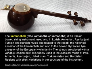 Turkmen String Instruments Persian traditional music slide share-version | PDF