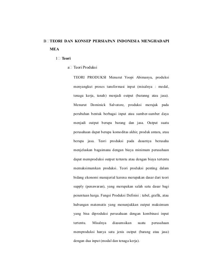 Persiapan Indonesia Dalam Menghadapi Masyarakat Ekonomi Asean Mea