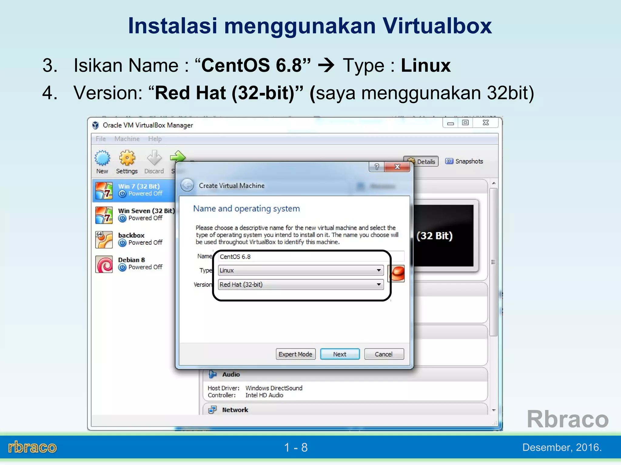Persiapan instalasi Debian VirtualBox