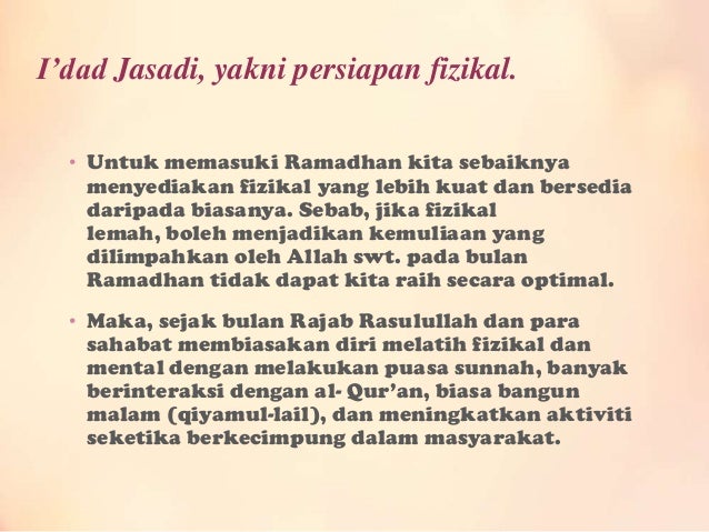 Persiapan ramadhan
